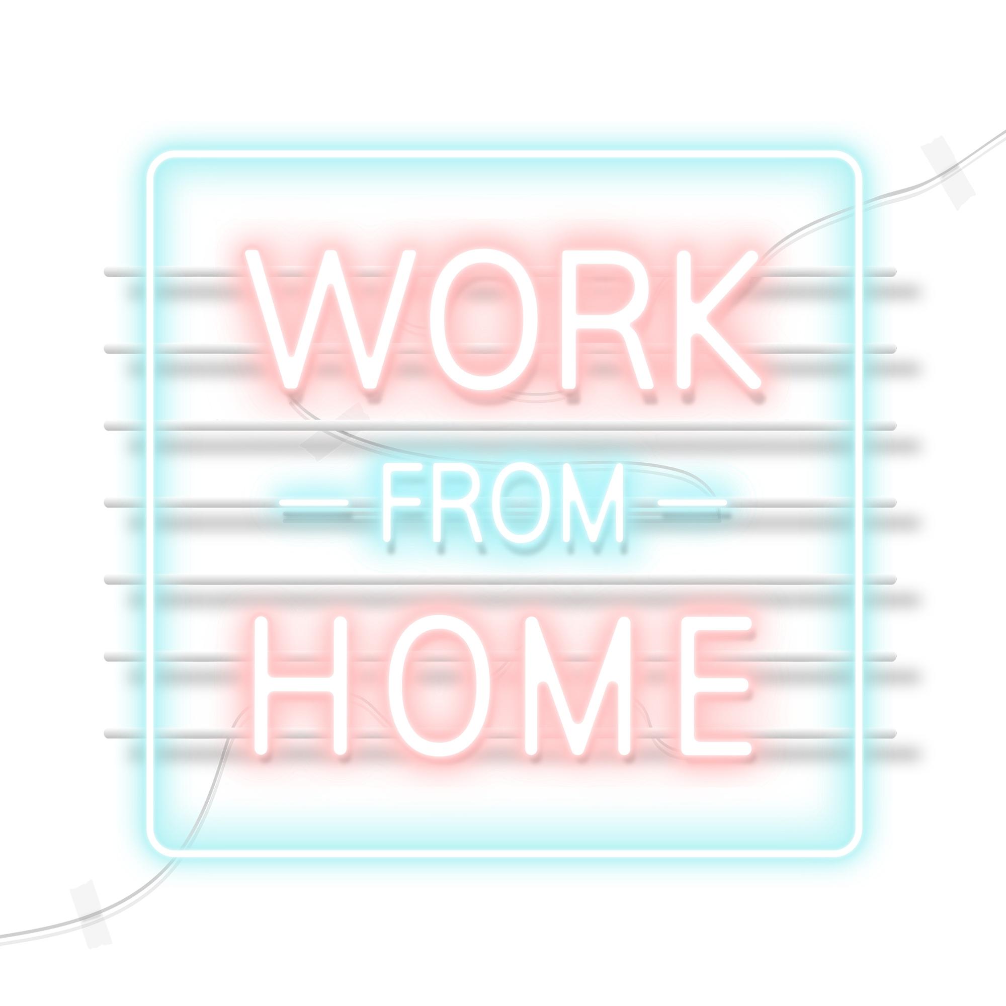 Workshop entrance with neon sign and embroidery samples